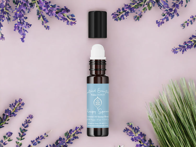 Children’s sleep aid blend on lavender background