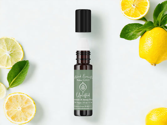 Rollerball oils with lemons for positivity